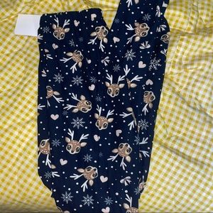 winter reindeer leggings